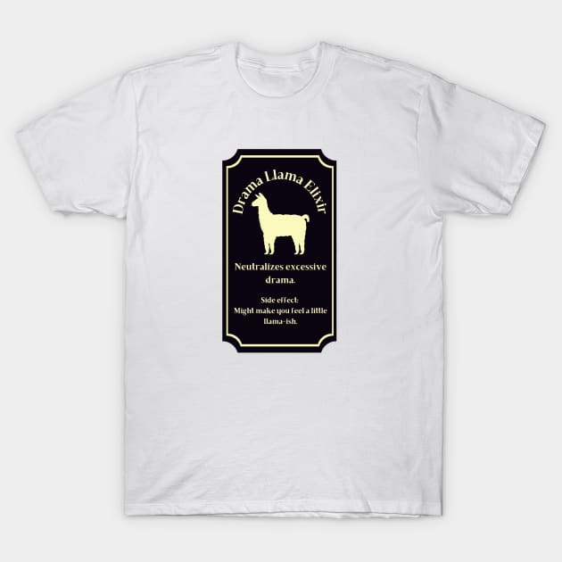 Potion Label: Drama Llama Elixir, Halloween T-Shirt by Project Charlie